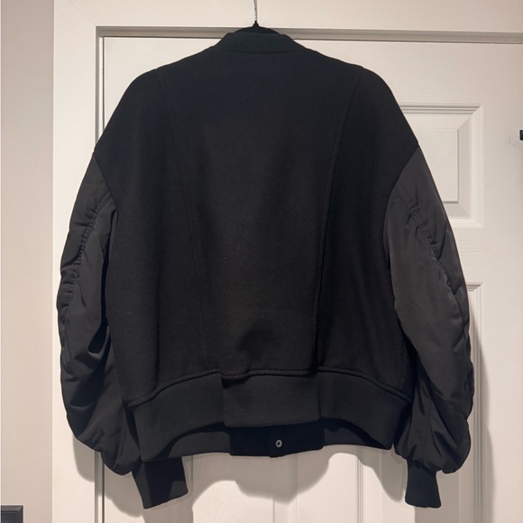 NWOT ZARA Women’s Black Oversized Combination Bomber Size Large🖤 - Picture 8 of 8